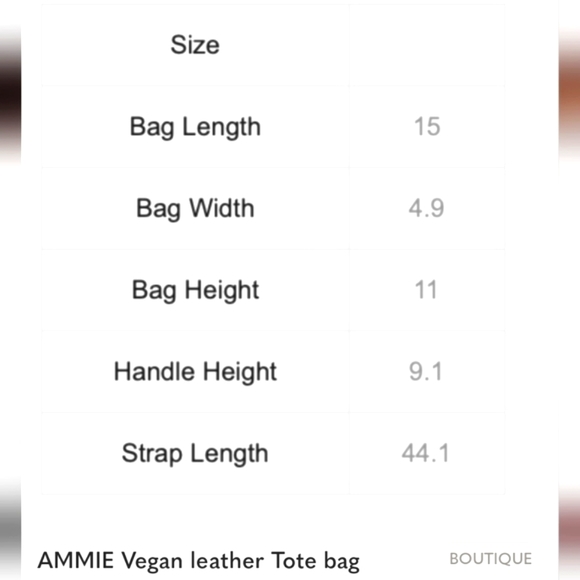 Ammie Brown Vegan Leather Tote - NWOT - Picture 5 of 5